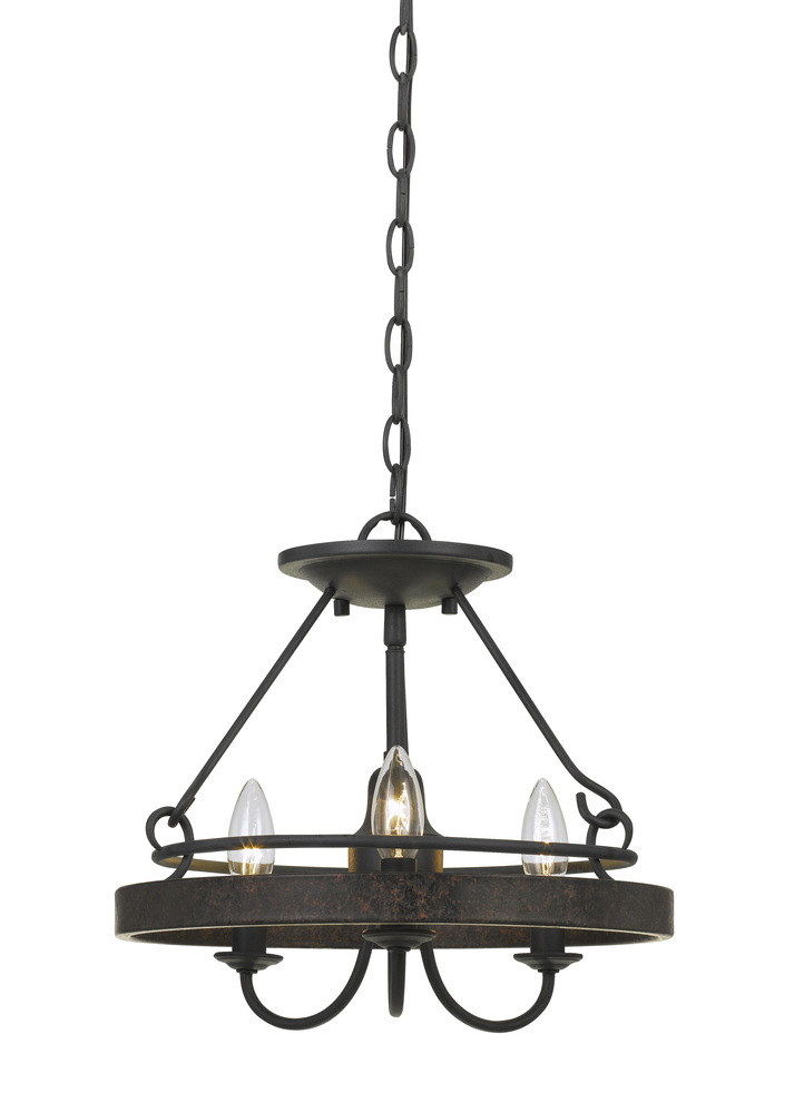 60W X 3 Helena Metal 2 in 1 Pendant/Semi Flush Mount Fixture