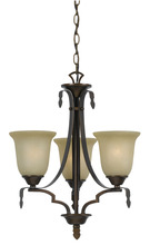 CAL Lighting FX-3506/3 - 60Wx3 Dabois Iron 3 Lgt Chandelier