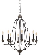 CAL Lighting FX-3689-8 - 60W X 8 Lebrija Metal Chandelier (Edison Bulbs Not included)