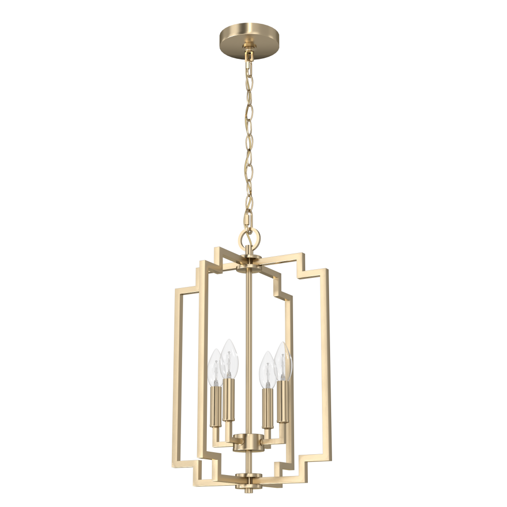 Hunter Zoanne Alturas Gold 4 Light Medium Pendant Ceiling Light Fixture