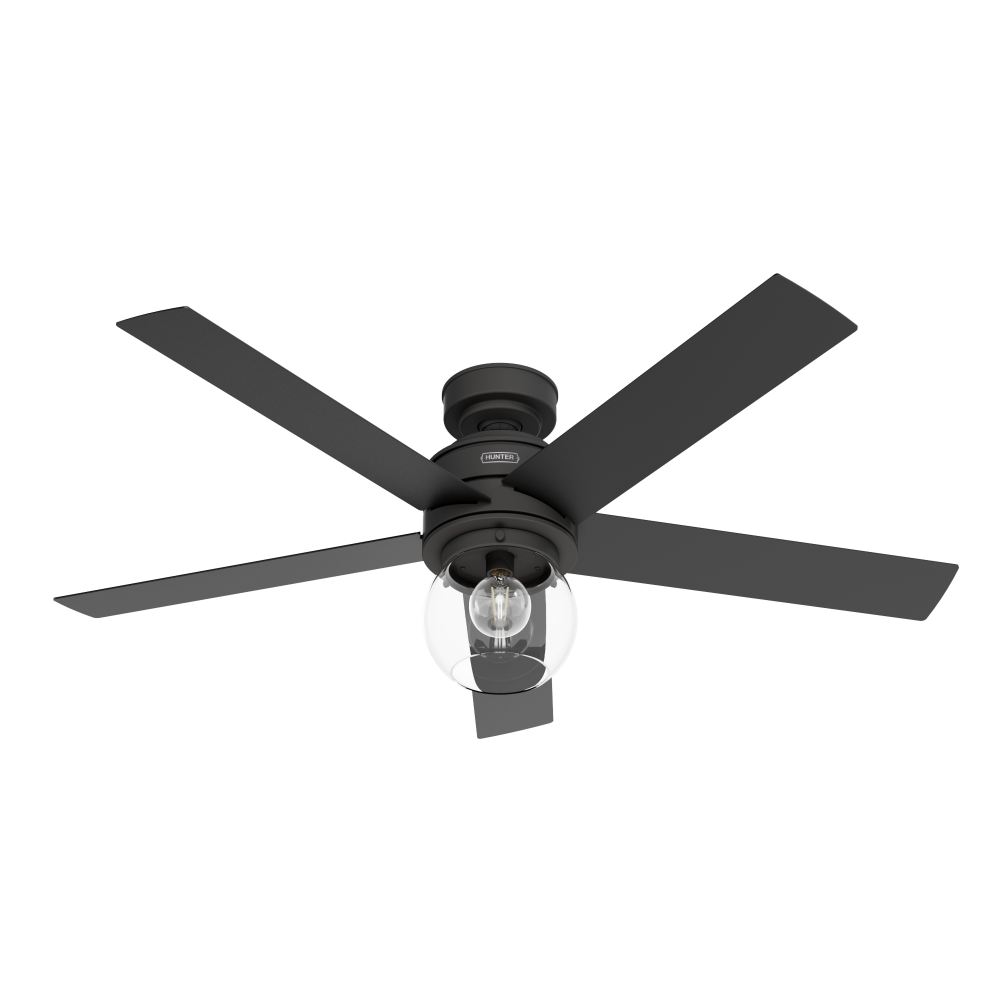 Hunter 52 inch Xidane Matte Black Ceiling Fan with LED Light Kit and Handheld Remote