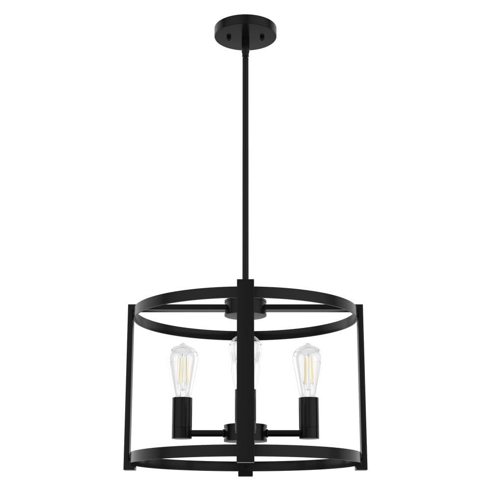 Hunter Astwood Matte Black 4 Light Small Chandelier Ceiling Light Fixture