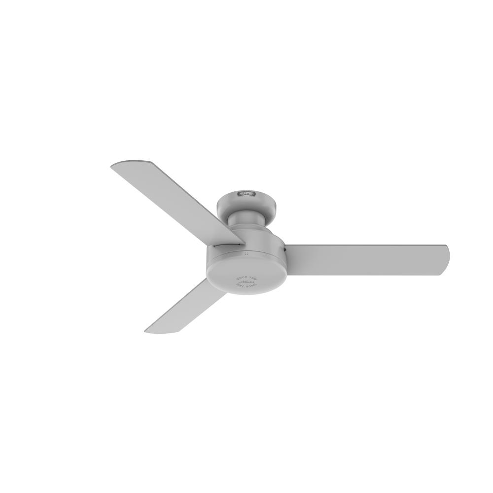 Hunter 44 inch Presto Dove Grey Low Profile Ceiling Fan and Wall Control