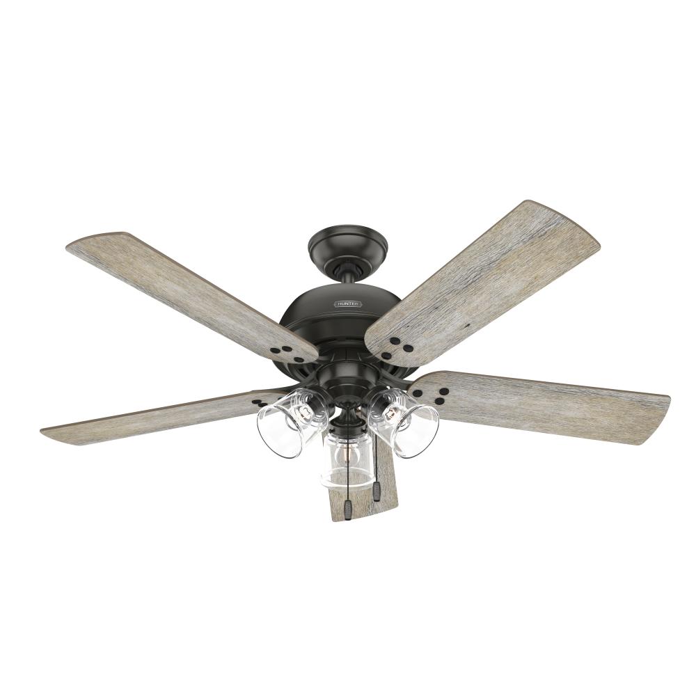 Hunter 52 inch Shady Grove Noble Bronze Ceiling Fan with LED Light Kit and Pull Chain