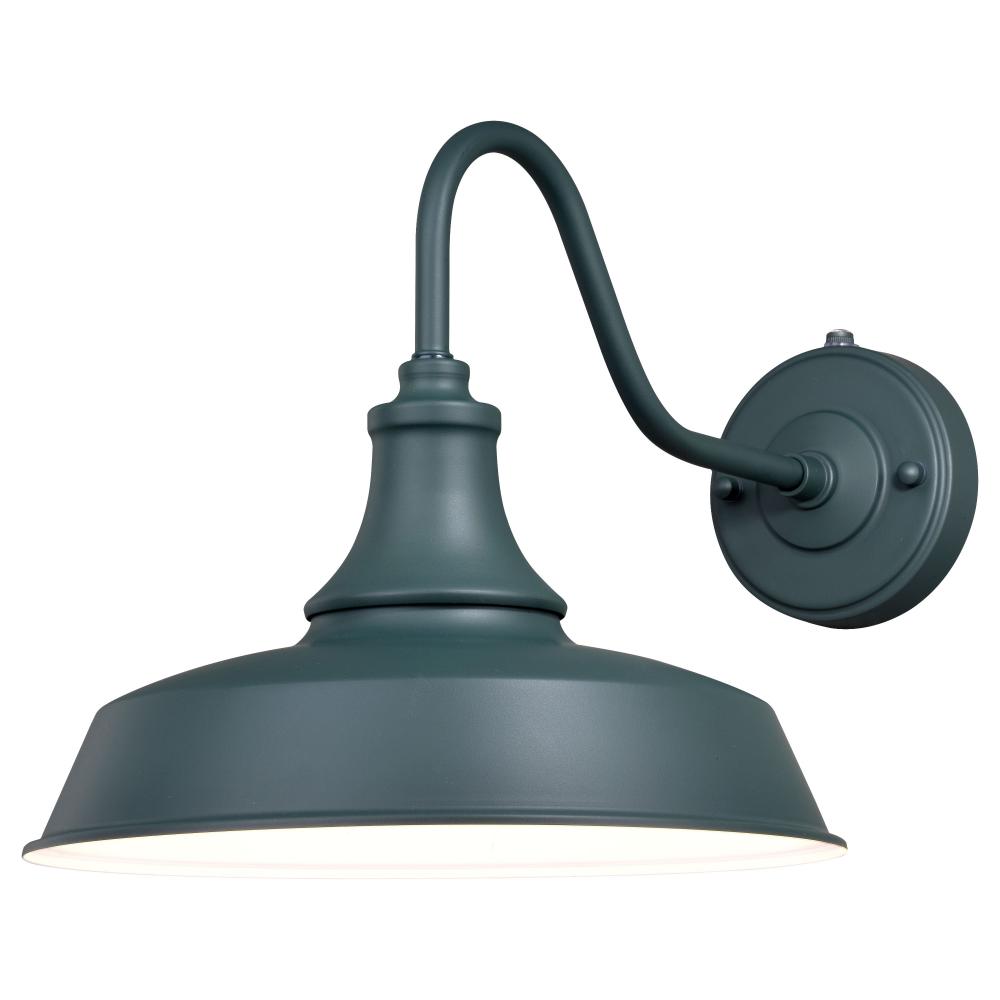 Dorado 12-in Outdoor Wall Light Hunter Green and White