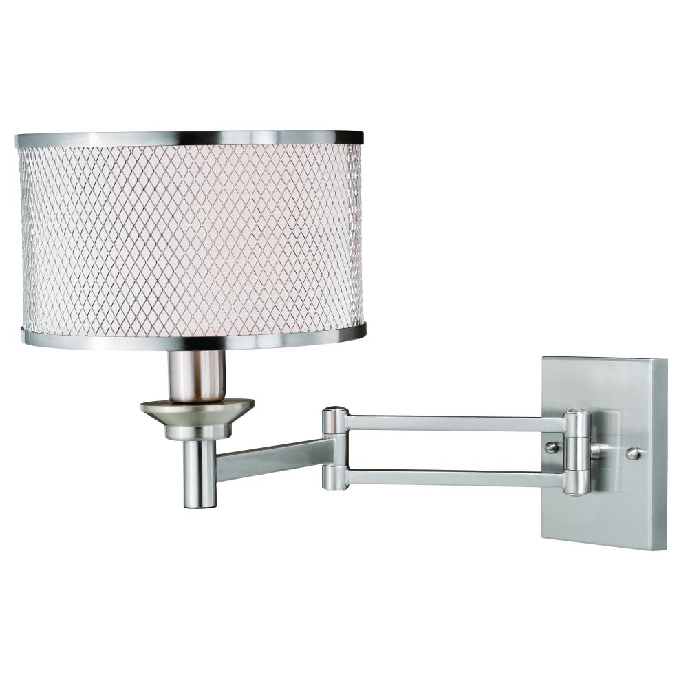 Polk Instalux Swing Arm Wall Light Satin Nickel