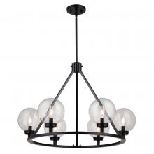 Vaxcel International H0277 - Lander 28.25-in. 6 Light Chandelier Matte Black