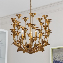 Vaxcel International P0433 - Camellia 23.5-in. W 5 Light Pendant Gilded Gold