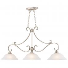 Vaxcel International H0299 - Monrovia 3 Light Linear Chandelier Brushed Nickel