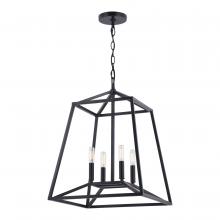 Vaxcel International P0310 - Hayes 16 in. W 4 Light Pendant Black