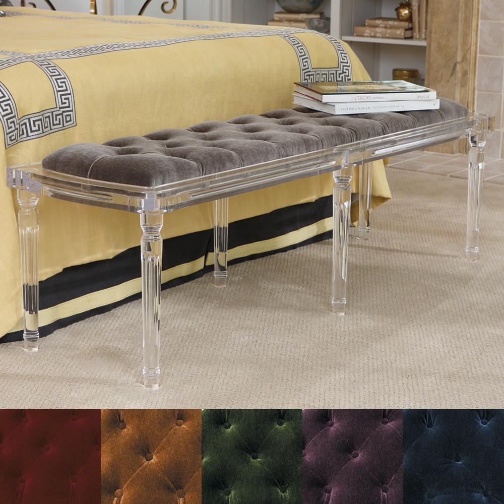 Marilyn Acrylic 6 Leg Bench-Lavender