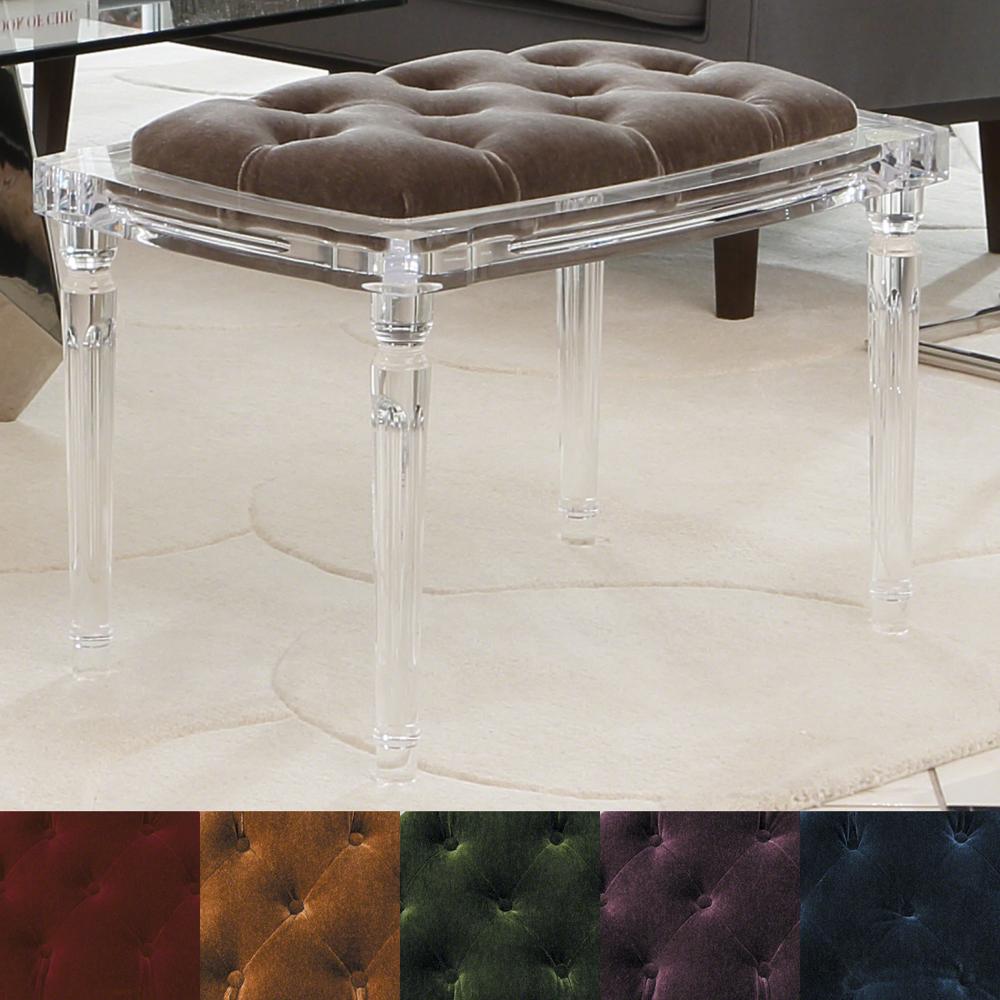 Marilyn Acrylic 4 Leg Bench-Brown Sugar