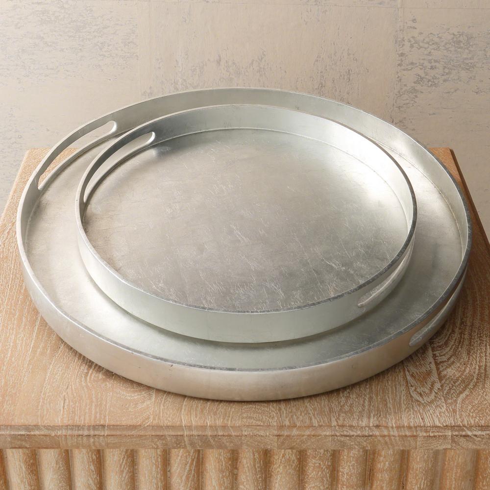 Nouveau Luxe Tray-Silver Leaf-Lg