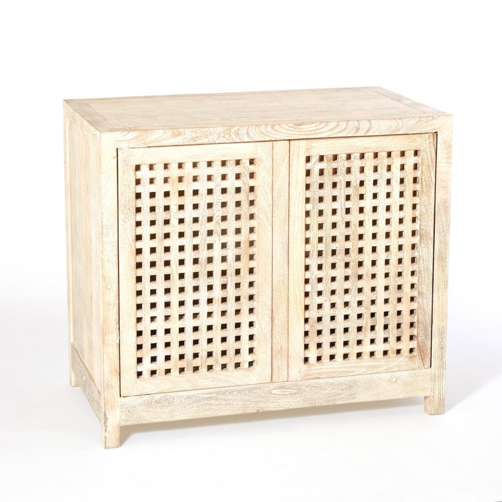 Driftwood Lattice 2-Door Cabinet