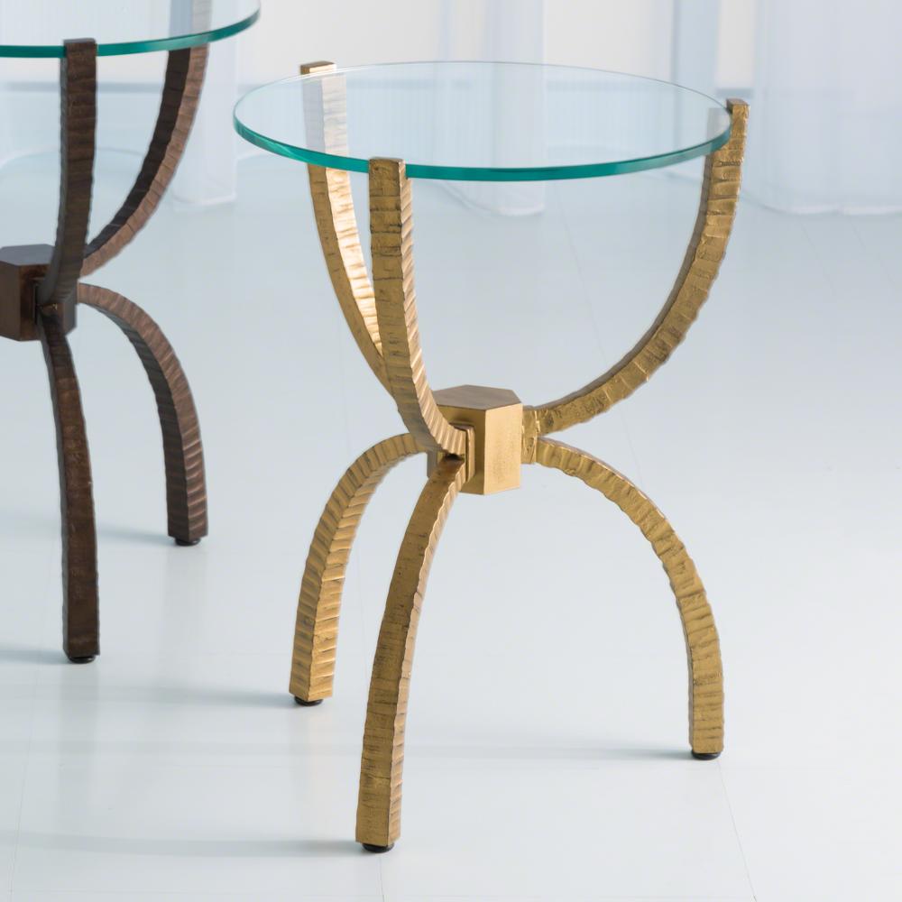 Teton Accent Table-Gold