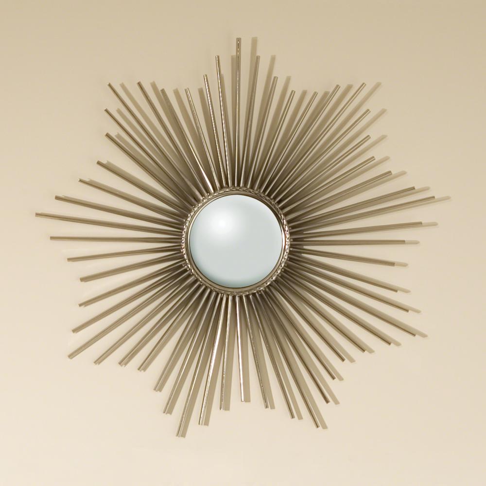 Mini Sunburst Mirror-Nickel