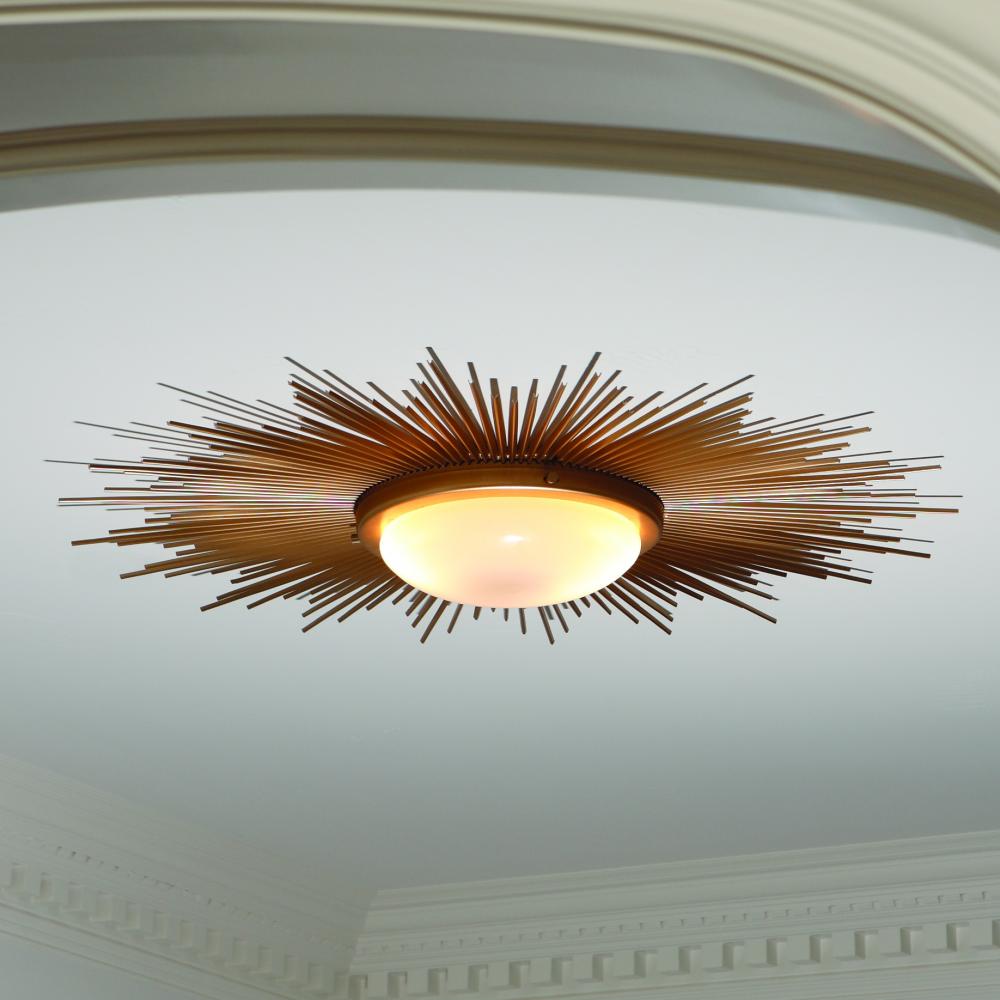 Sunburst Light Fixture-Gold