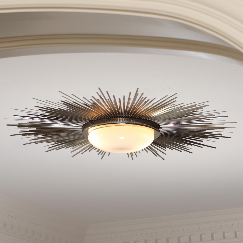 Sunburst Light Fixture-Nickel