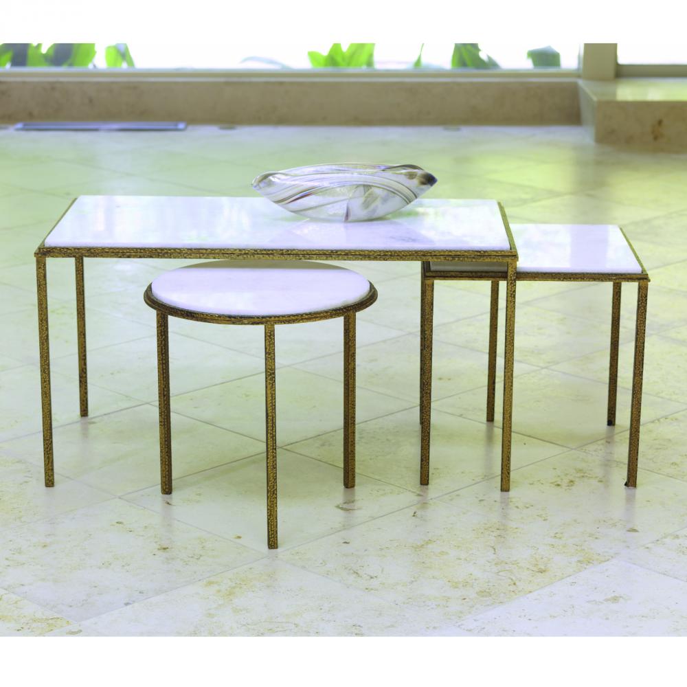 Hammered Gold Square Table