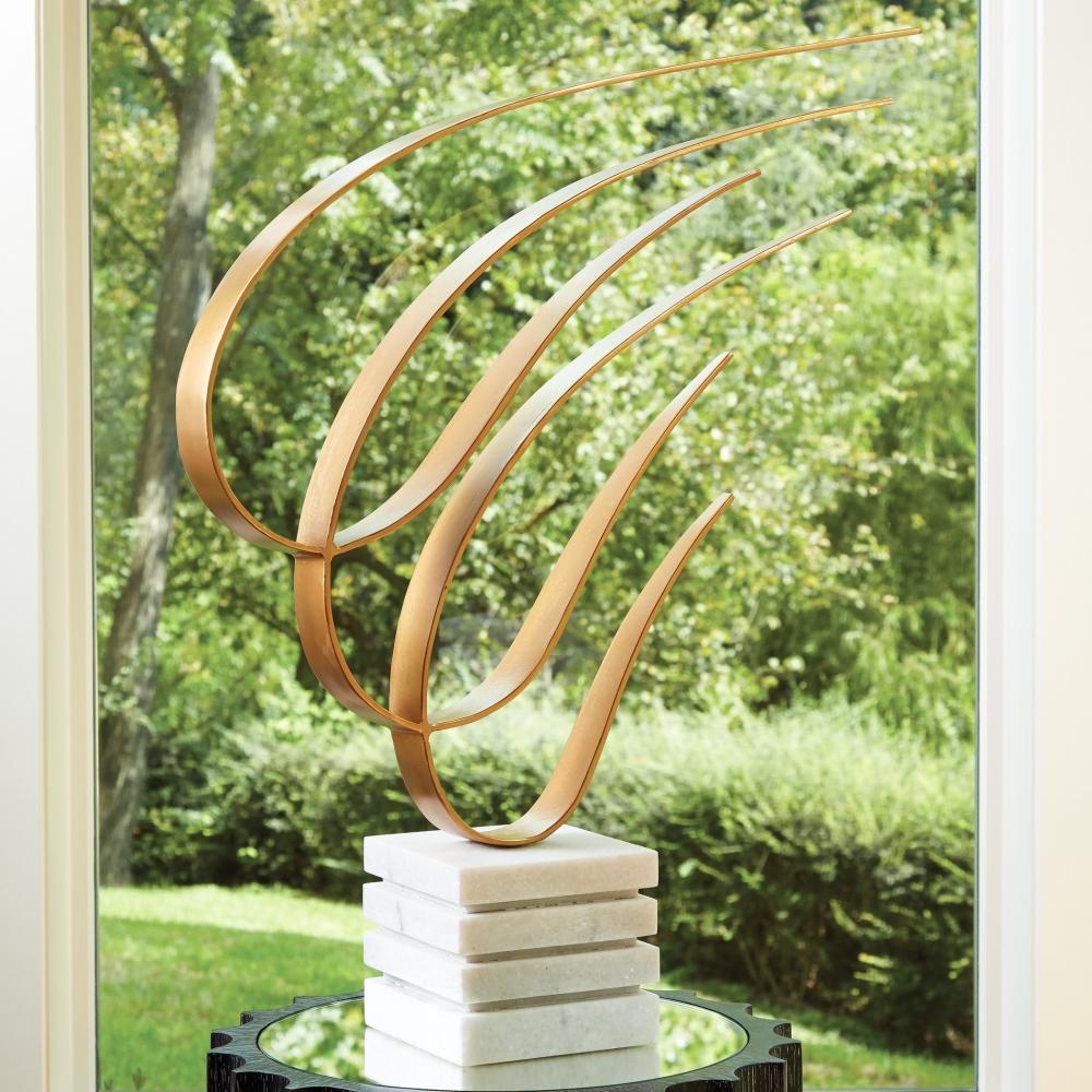 Swoosh Sculpture-Gold