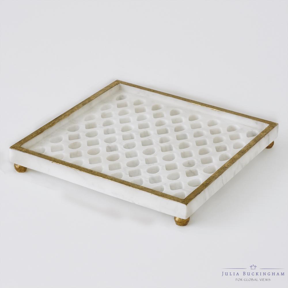 Marble Gem Lattice Tray