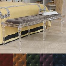 Global Views 3.31237 - Marilyn Acrylic 6 Leg Bench-Brown Sugar