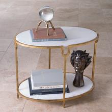 Global Views 9.91787 - Iron and Stone Side Table