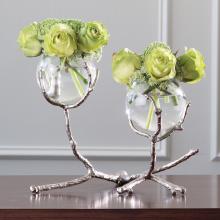 Global Views 9.92658 - Twig 2 Vase Holder-Nickel