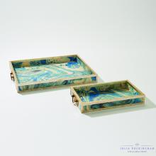 Global Views JB8.80003 - Treasure Tray-Peacock Blue-Sm