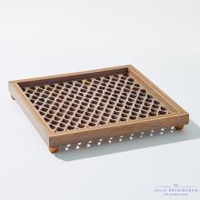 Global Views JB9.90060 - Gem Lattice Tray-Gilded Wood-Sm