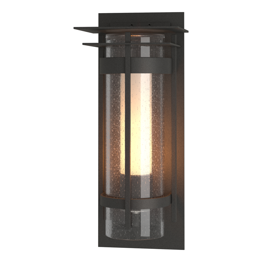 Torch with Top Plate Outdoor Sconce