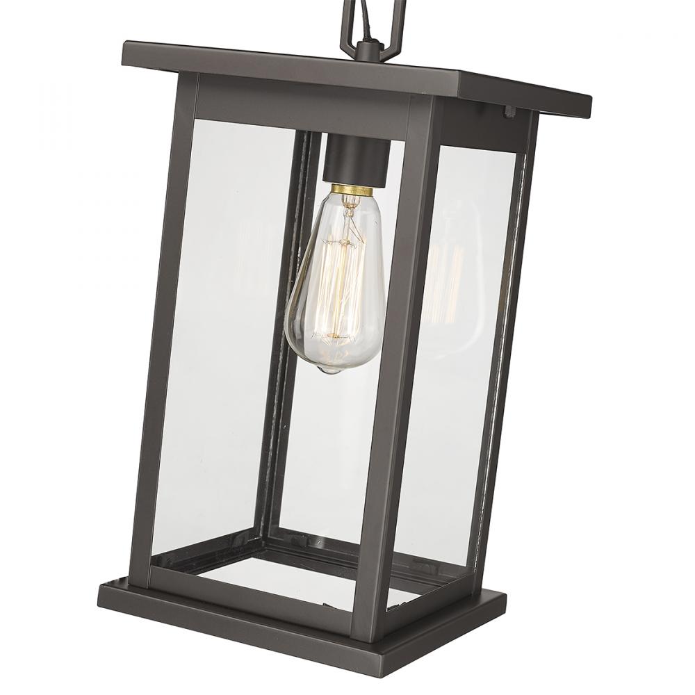 Bowton 1-Light Outdoor Hanging Lantern Powder Coated Bronze