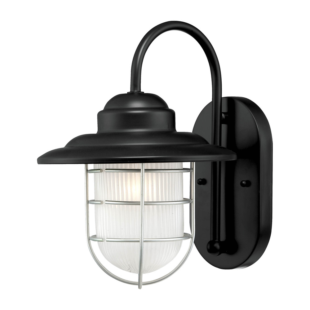 R Series 1-Light Wallmounts Satin Black