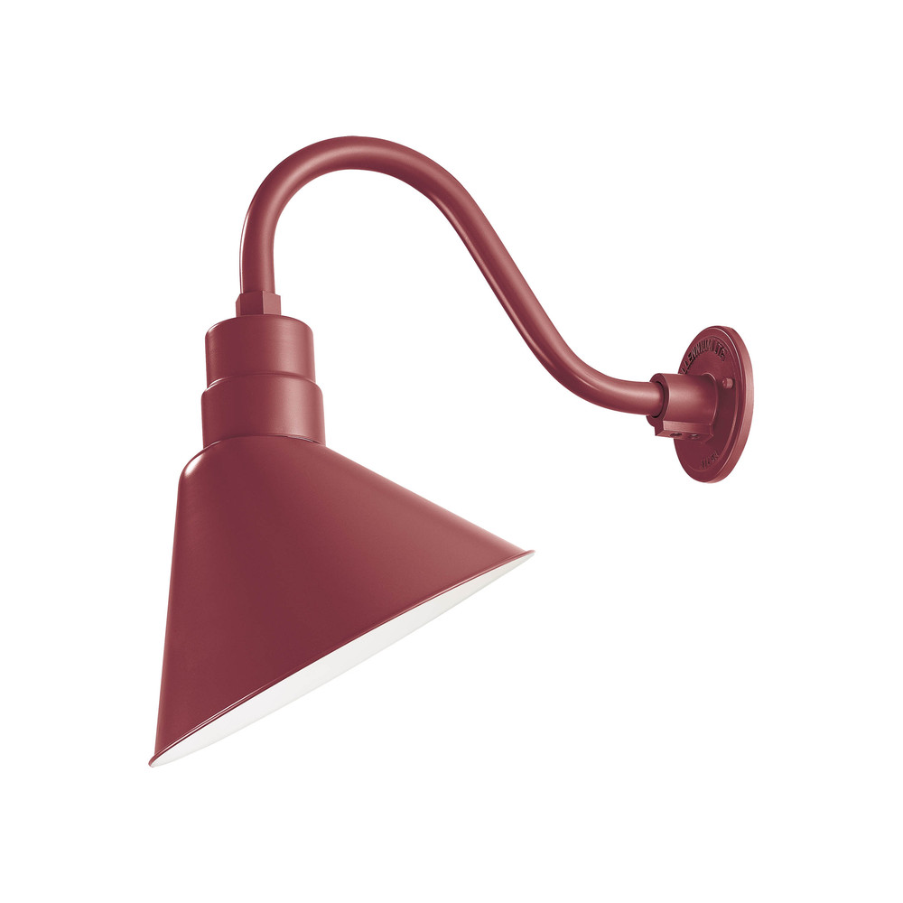 R Series 1-Light Angle Shade Satin Red