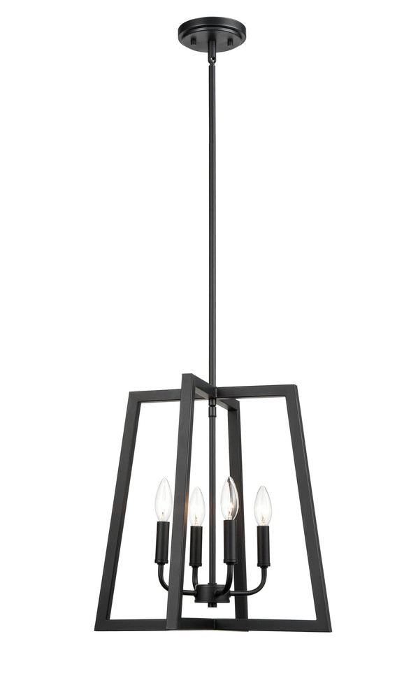 4-Light Pendant light Matte Black