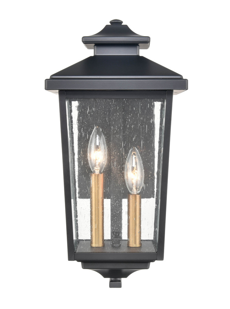 Eldrick 2-Light Outdoor Wall Sconce Powder Coated Black