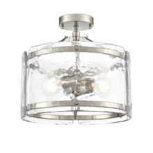Millennium 47002-PN - Bennetti 14.5" Wide 2-Light Semi Flush - Polished Nickel
