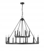 Millennium 46718-MB - Florence 18-Light Chandelier Ceiling Light Matte Black