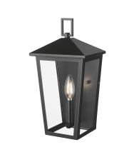 Millennium 198101-PBK - Munger 14" High 1-Light Outdoor Wall Sconce - Powder Coated Black