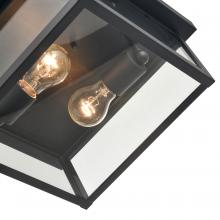 Millennium 4202-PBK - Evanton 2-Light Outdoor Flush Mount - Powder Coated Black