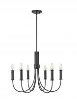 Millennium 29206-MB - Potiss 6-Light Chandelier Ceiling Light Matte Black