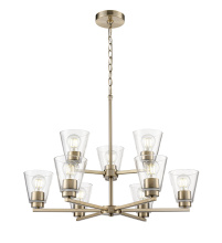 Millennium 64109-MG - Strayhan 28.5" 9-Light Chandelier - Modern Gold