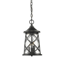 Millennium 2504-PBK - Gordon 3-Light Outdoor Hanging Lantern Powder Coated Black