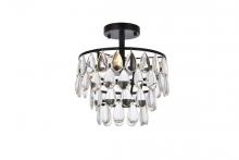 Elegant 1103F12BK - Mila 12 inch flush mount in black