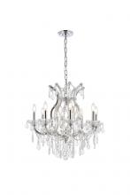 Elegant 2800D26C/RC - Maria Theresa 9 light Chrome Chandelier Clear Royal Cut Crystal