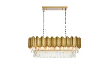 Elegant 3401G36SG - Pendant L36.5"W14"H14"L9 Satin Gold
