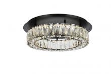 Elegant 3503F18BK - Monroe 18 inch LED Single flush mount in black