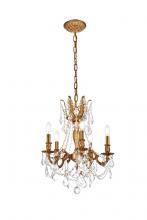 Elegant 9205D18FG/RC - Rosalia 5 light French Gold Pendant Clear Royal Cut Crystal