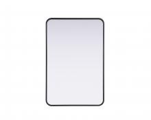Elegant MR8A2436BLK - R Corner Mirror 24"x36"x2" Black