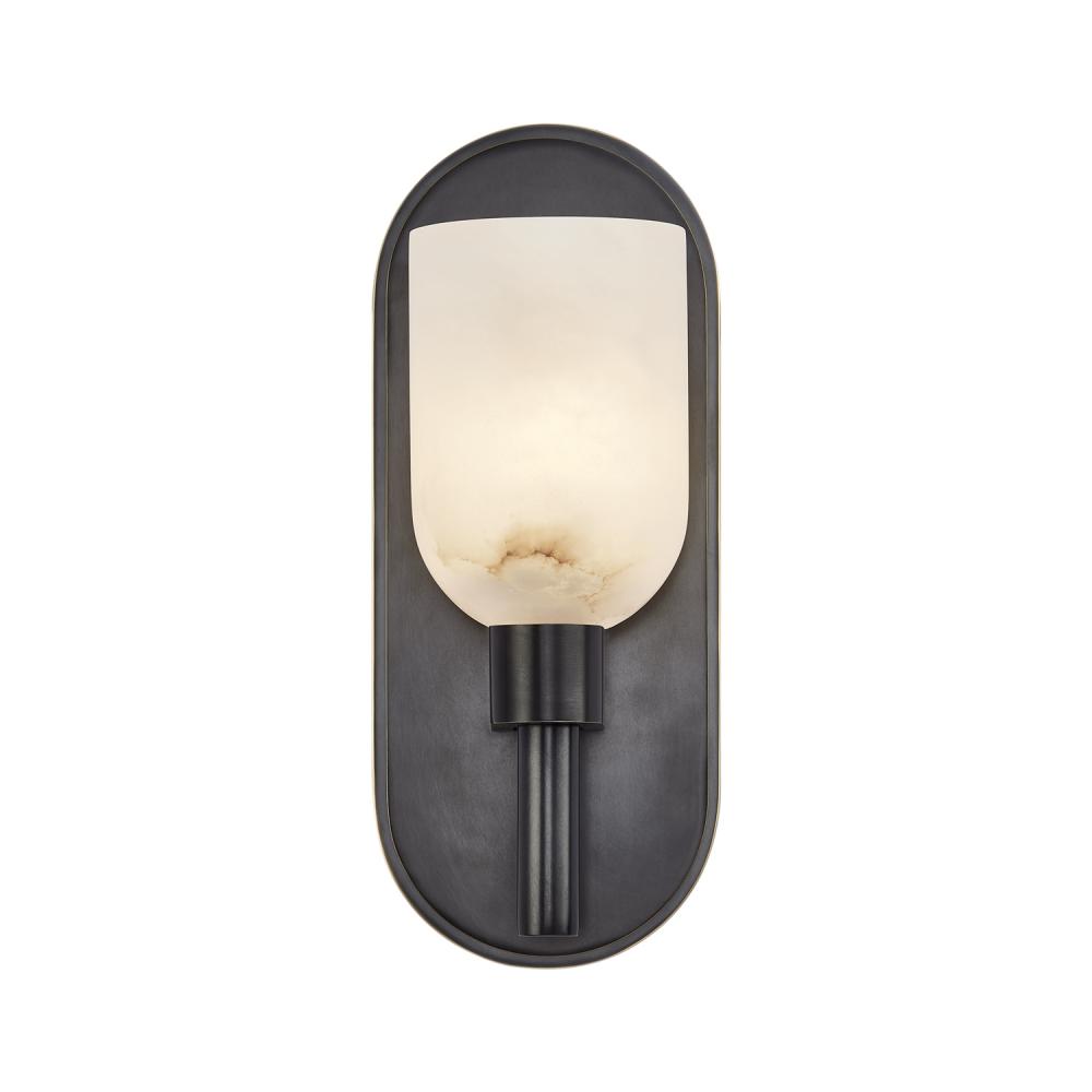 Lucian 9-in Urban Bronze/Alabaster 1 Light Wall/Vanity